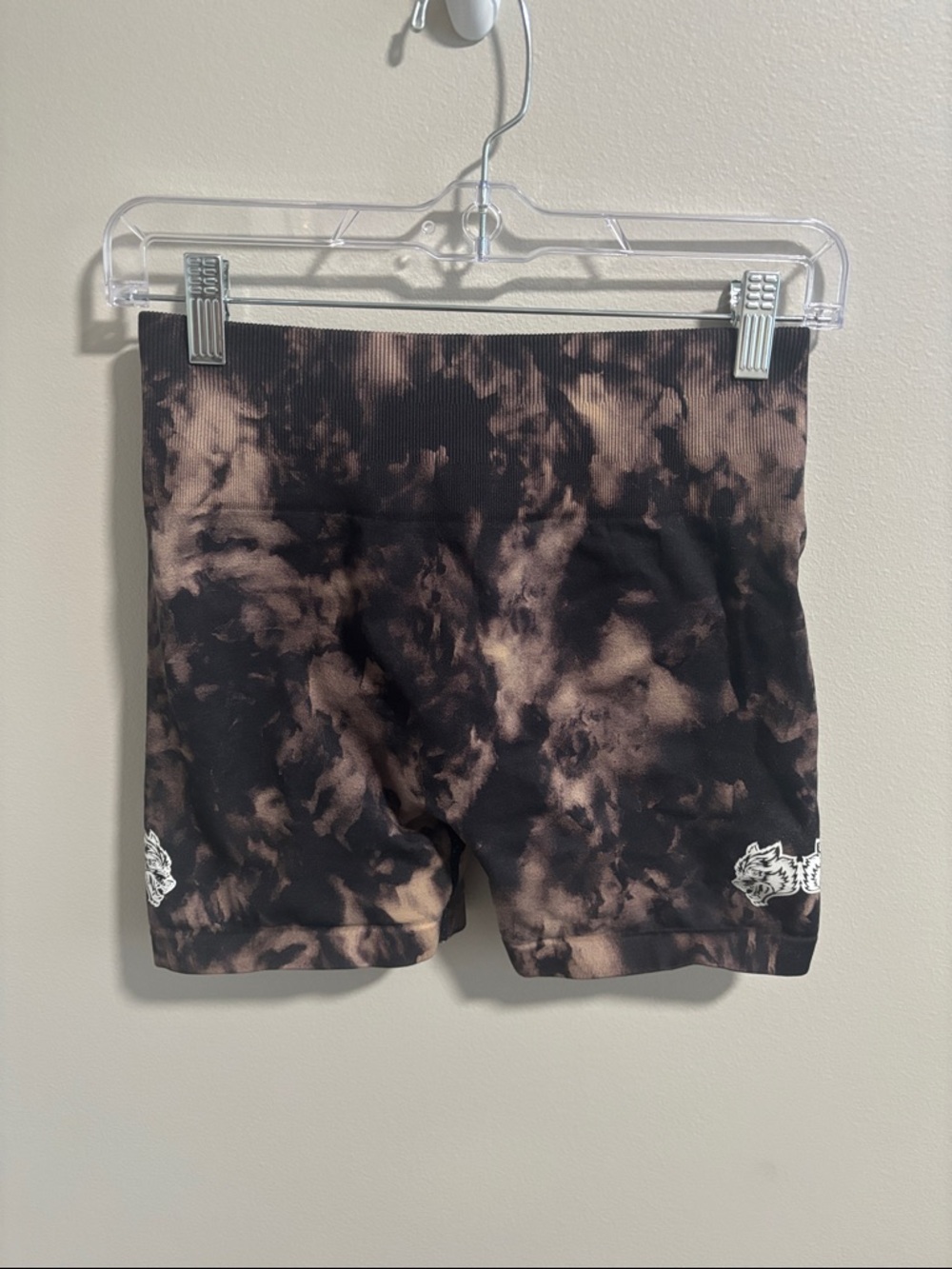 Darc Sport Tie-Dye Athletic Bike Shorts - Black and Brown